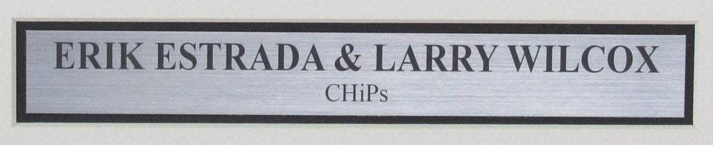 Larry Wilcox/Erik Estrada Dual-Signed 11x14 Photo "Chips" Framed Beckett 183647