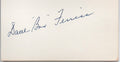 Dave "Boo" Ferriss d. 2016 Boston Red Sox Signed 3x5 Index Card 145396