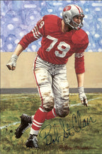 Bob St. Clair HOF Autographed Goal Line Art GLAC Postcard 49ers JSA