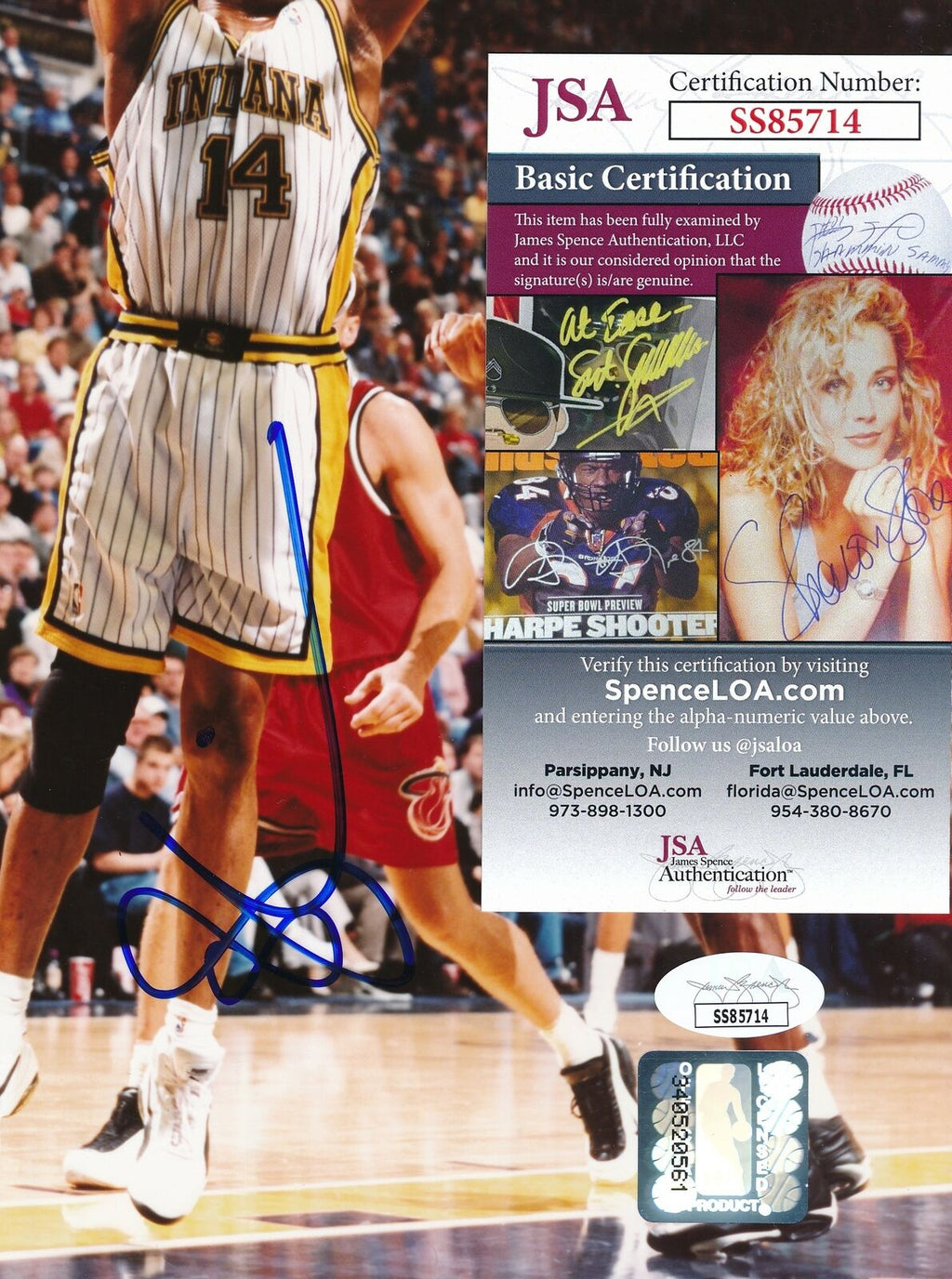 Sam Perkins Indiana Pacers Signed/Autographed 8x10 Photo JSA 165453