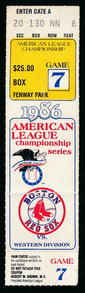 1986 ALCS Game 7 Full Ticket Boston Red Sox vs. California Angels 188185