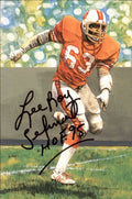 Lee Roy Selmon  Buccaneers Signed/Inscr Goal Line Art GLAC Postcard JSA 167087