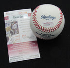 Steve Sax Signed/Auto Yankees 100th OML Baseball JSA  186876