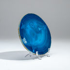 Genuine Banded Agate Slice with Acrylic Display Stand // 243g