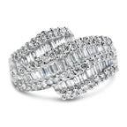 14K White Gold Diamond Cocktail Ring Band (1 3/4 Cttw, H-I Color, SI2-I1 Clarity) - Size 6-1/2