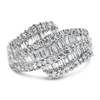 14K White Gold Diamond Cocktail Ring Band (1 3/4 Cttw, H-I Color, SI2-I1 Clarity)