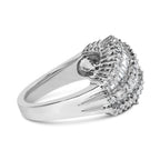 14K White Gold Diamond Cocktail Ring Band (1 3/4 Cttw, H-I Color, SI2-I1 Clarity) - Size 6-1/2