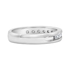 IGI Certified 1/2 Cttw Round Brilliant Cut Diamond 18K White Gold Channel Set Eternity Style Wedding Band Ring (H-I Color, I1-I2 Clarity) - Size 7