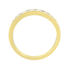 IGI Certified 18K Yellow Gold 1.0 Cttw Channel Set Round-Cut Diamond 11 Stone Anniversary/Wedding Band Ring (I-J Color, I1-I2 Clarity) - Size 9.5