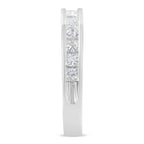 Women's 18K White Gold Princess Cut Diamond Band Ring (1 Cttw, G-H Color, SI1-SI2 Clarity)
