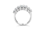 .925 Sterling Silver 1.0 Cttw Baguette Cut Diamond Vertical Channel Fluted Multi-Row Unisex Fashion Wedding Ring (H-I Color, I1-I2 Clarity) - Size 6-3/4