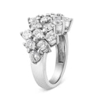 14K White Gold 4.0 Cttw Diamond Multi Row Scatter Band Ring (I-J Color, I1-I2 Clarity) - Size 7