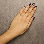 10K Rose Gold over .925 Sterling Silver 1/5 Cttw Diamond Two Tone Open Heart Promise or Fashion Ring (I-J Color, I2-I3 Clarity)