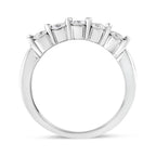 14K White Gold 1/2 Cttw Round-Cut 5-Stone Diamond Ring (H-I Color, SI1-SI2 Clarity) Size 7
