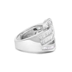 14K White Gold 2.0 Cttw Diamond Channel Set Bypass Ring