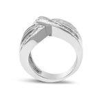 14K White Gold 2.0 Cttw Diamond Channel Set Bypass Ring