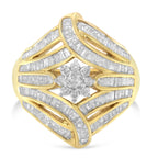 10K Yellow Gold Diamond Ring (1 Cttw, I-J Color, I2-I3 Clarity) - Size 7
