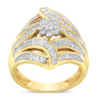10K Yellow Gold Diamond Ring (1 Cttw, I-J Color, I2-I3 Clarity) - Size 7