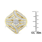 10K Yellow Gold Diamond Ring (1 Cttw, I-J Color, I2-I3 Clarity)