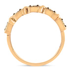 10K Rose Gold Flashed .925 Sterling Silver Miracle-Set 1/4 Cttw Diamond 5-Stone Band Ring  (J-K Color, I1-I2 Clarity)