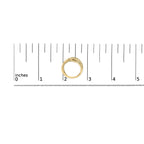 10K Yellow Gold Plated .925 Sterling Silver 1/10 Cttw Diamond Multi Row Crossover Ring Band (I-J Color, I1-I2 Clarity)