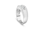 Men's .925 Sterling Silver 1/3 Cttw Diamond Channel Set 3 Stone Ring Band (I-J Color, I3 Clarity) - Ring Size 10
