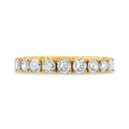 14K Yellow Gold 2.00 Cttw Shared Prong Set Round Cut Diamond Eternity Band (J-K Color, VS1-VS2 Clarity) - Ring Size 6.75