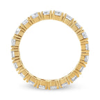 14K Yellow Gold 2.00 Cttw Shared Prong Set Round Cut Diamond Eternity Band (J-K Color, VS1-VS2 Clarity) - Ring Size 6.75
