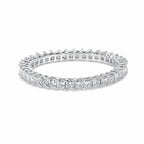 14K White Gold 1.0 Cttw Princess Diamond Eternity Band Ring