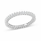 14K White Gold 1.0 Cttw Princess Diamond Eternity Band Ring