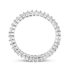 14K White Gold 1.0 Cttw Princess Diamond Eternity Band Ring