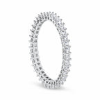 14K White Gold 1.0 Cttw Princess Diamond Eternity Band Ring