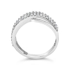 10K White Gold 1/2 Cttw Princess Diamond Split Shank Band Ring