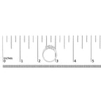 14K White Gold  3/4 Cttw Lab Grown Diamond 3 Stone Ring Band (F-G Color, VS2-SI1 Clarity)