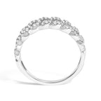 .925 Sterling Silver 1/4 Cttw Diamond Curb Link Band Ring