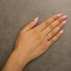 14K Yellow Gold Plated .925 Sterling Silver 1/4 Cttw Diamond Fleur-de-Lis Ring