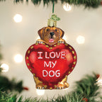 I Love My Dog Ornament