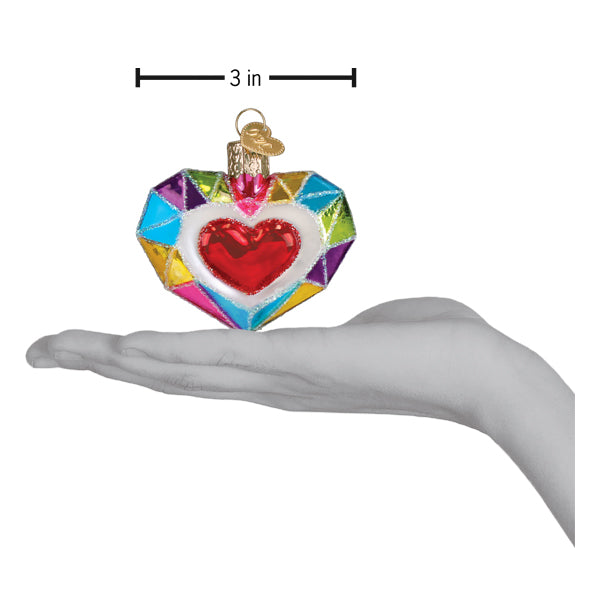 Faceted Heart Ornament