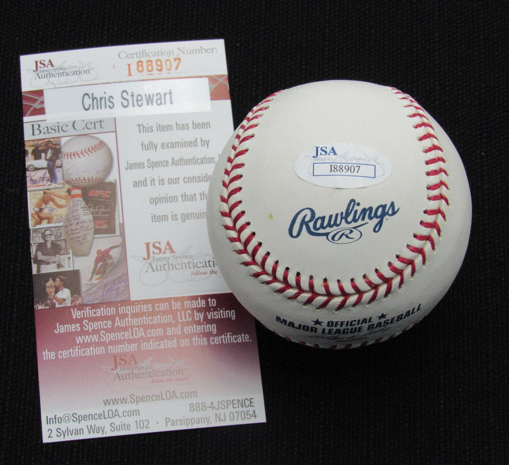 Chris Stewart Signed/Auto Yankees 100th OML Baseball JSA  186947