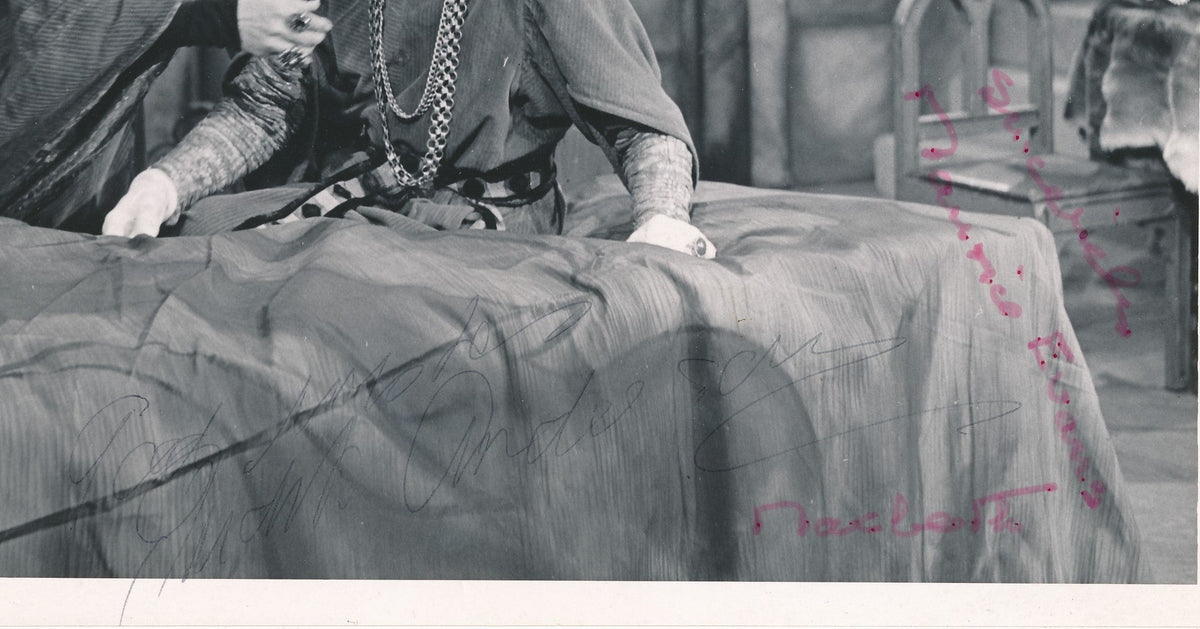 Judith Anderson/Maurice Evans Dual-Signed/Inscribed 7x9 B/W Photo PSA/DNA 192273
