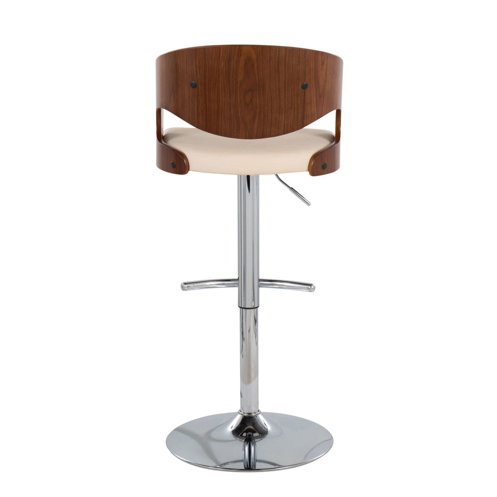 Pino - Mid Century Modern Adjustable Barstool & Swivel (Set of 2)