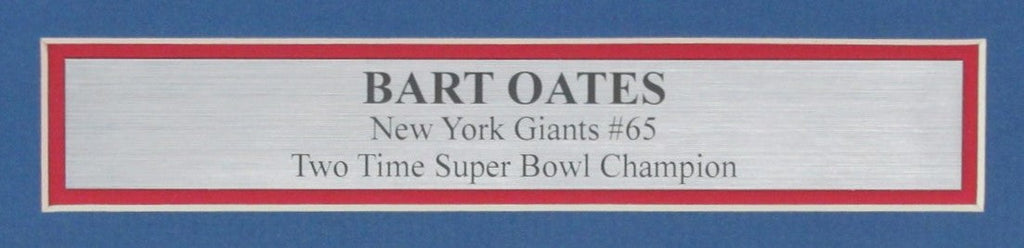 Bart Oates Signed 8x10 Photo New York Giants Framed JSA 187251