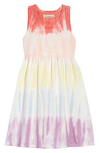Racerback Tank Dress - Ivory Egret Multi Dye Stripe