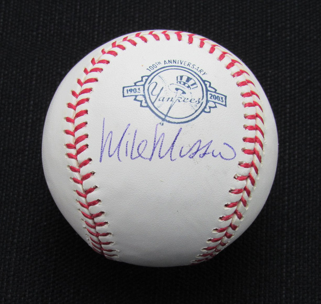 Mike Mussina Signed/Auto Yankees 100th OML Baseball JSA  186794