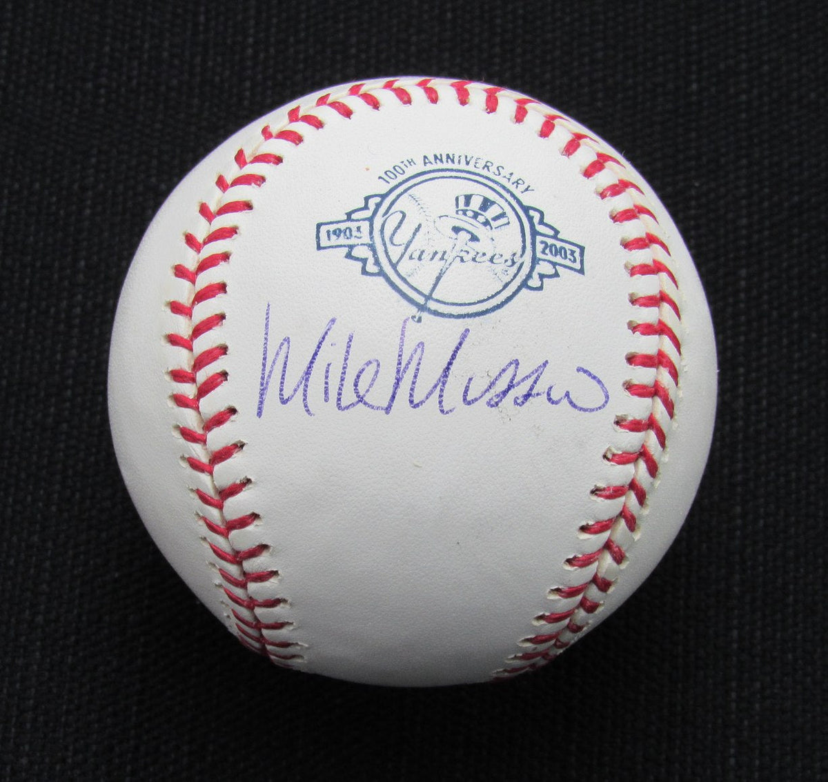 Mike Mussina Signed/Auto Yankees 100th OML Baseball JSA  186794