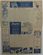 1945 Brooklyn Dodgers vs. Philadelphia Phillies Baseball Game Program 176154