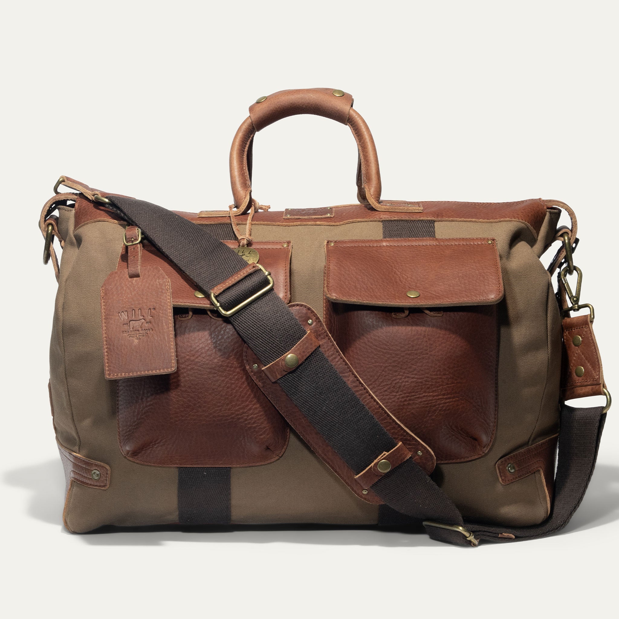 Canvas & Leather Travel Duffle TOBACCO/COGNAC
