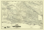 Vintage Map of Santa Barbara County, California 1889