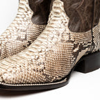 Western Collection Missouri // Python Leather Cowboy Boot // Natural