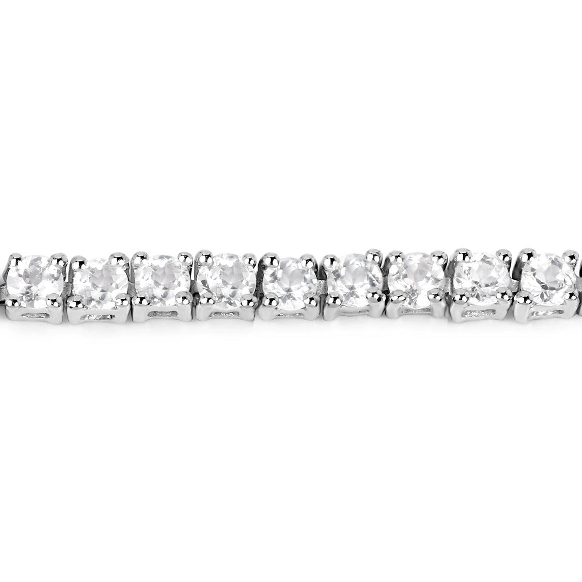4.96 Carat Genuine White Topaz .925 Sterling Silver Bracelet